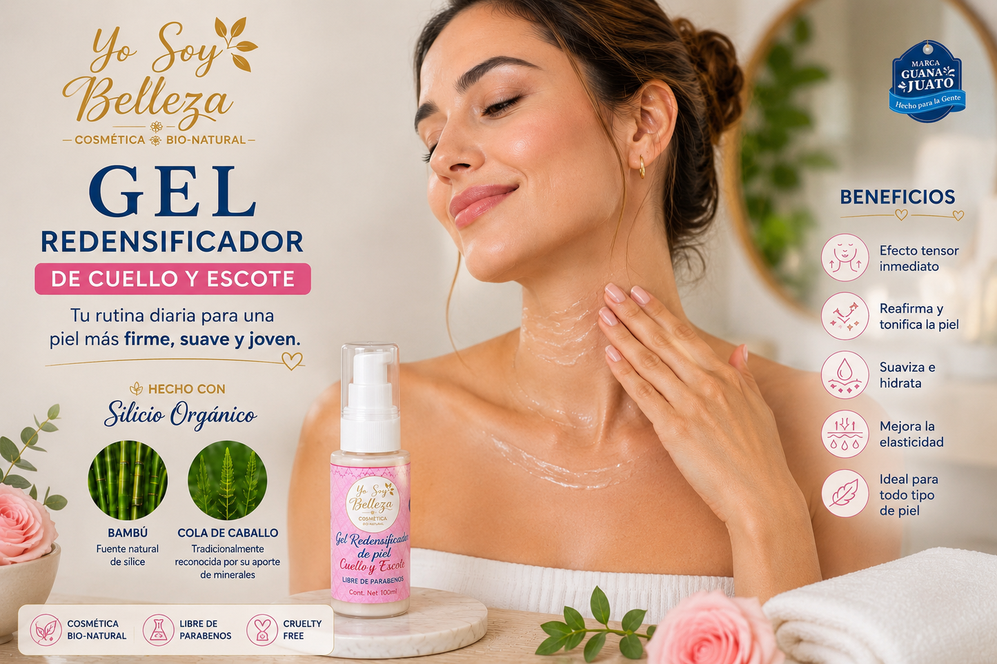 Neck and décolleté redensifying gel