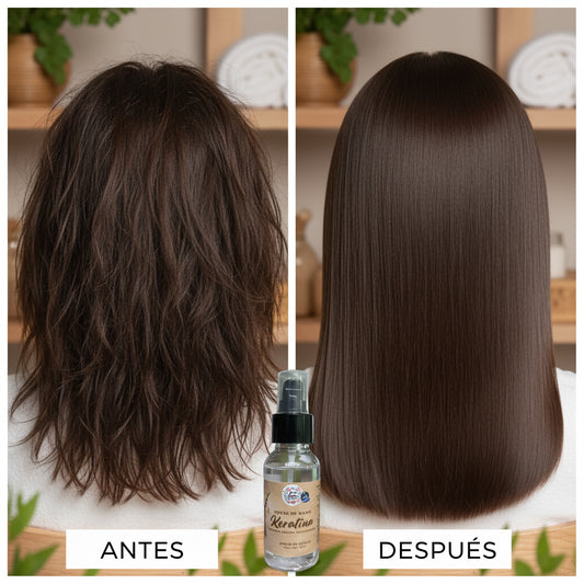 Gotas de nanokeratina líquida concentrada reparación intensiva del cabello seco