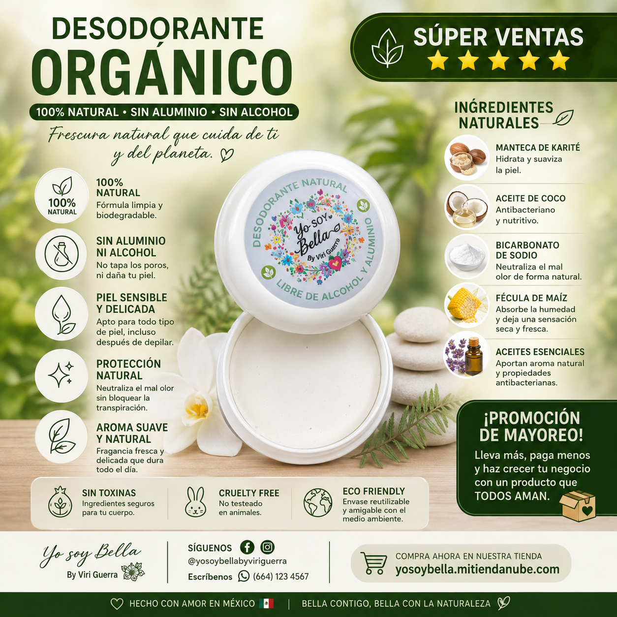 Desodorante en crema  Orgánico Unisex