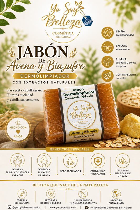 Jabón de avena y biazufre