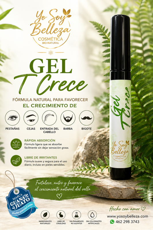 Gel T Crece Pestañas -Cejas barba-bigote (serum para el bello )