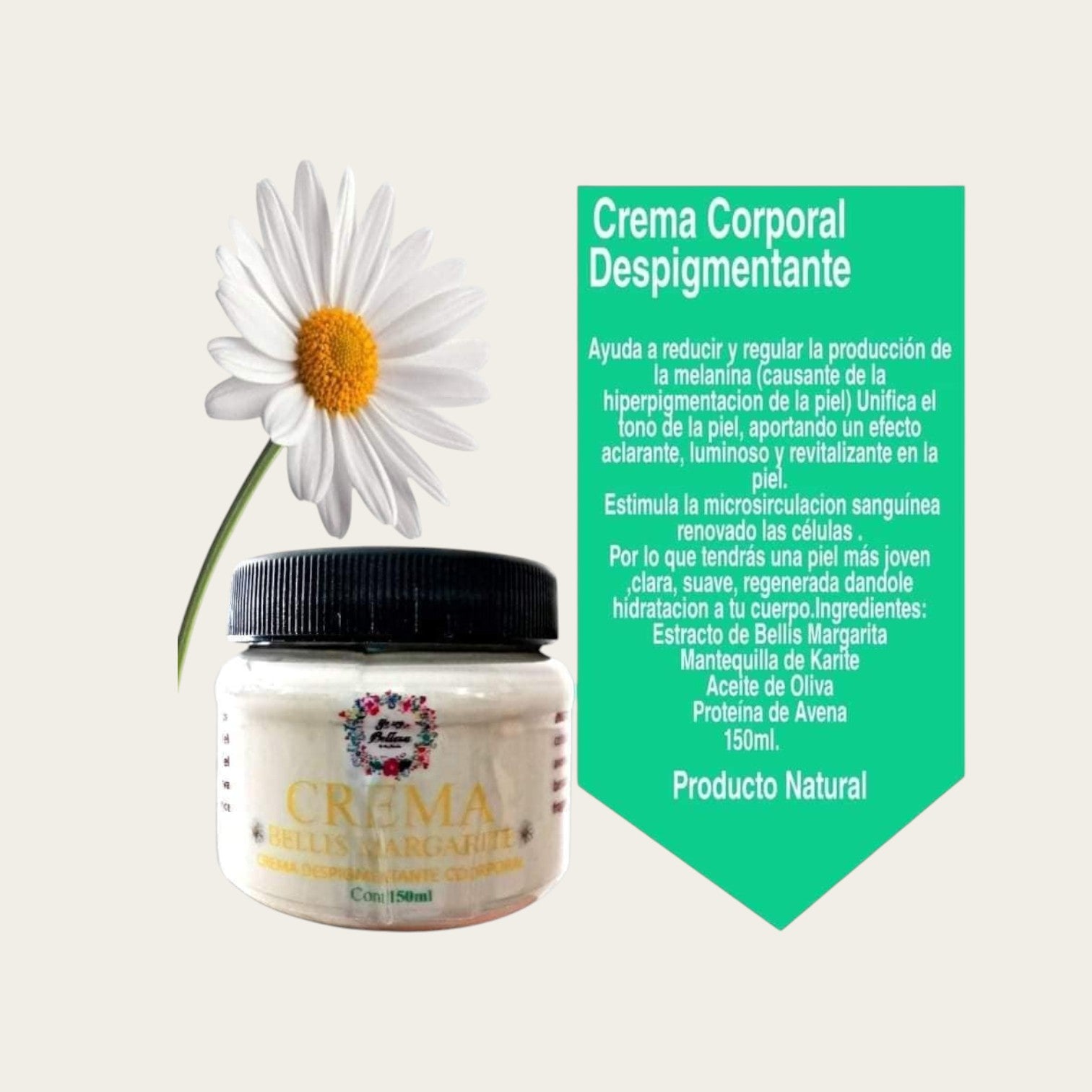 Crema Corporal aclarante de manchas en manos y cuerpo